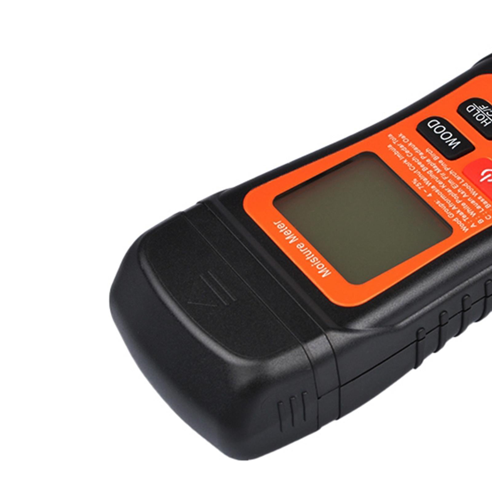 2Pin Wood Moisture Meter Damp Tester 4 Modes for Walls Firewood Furniture