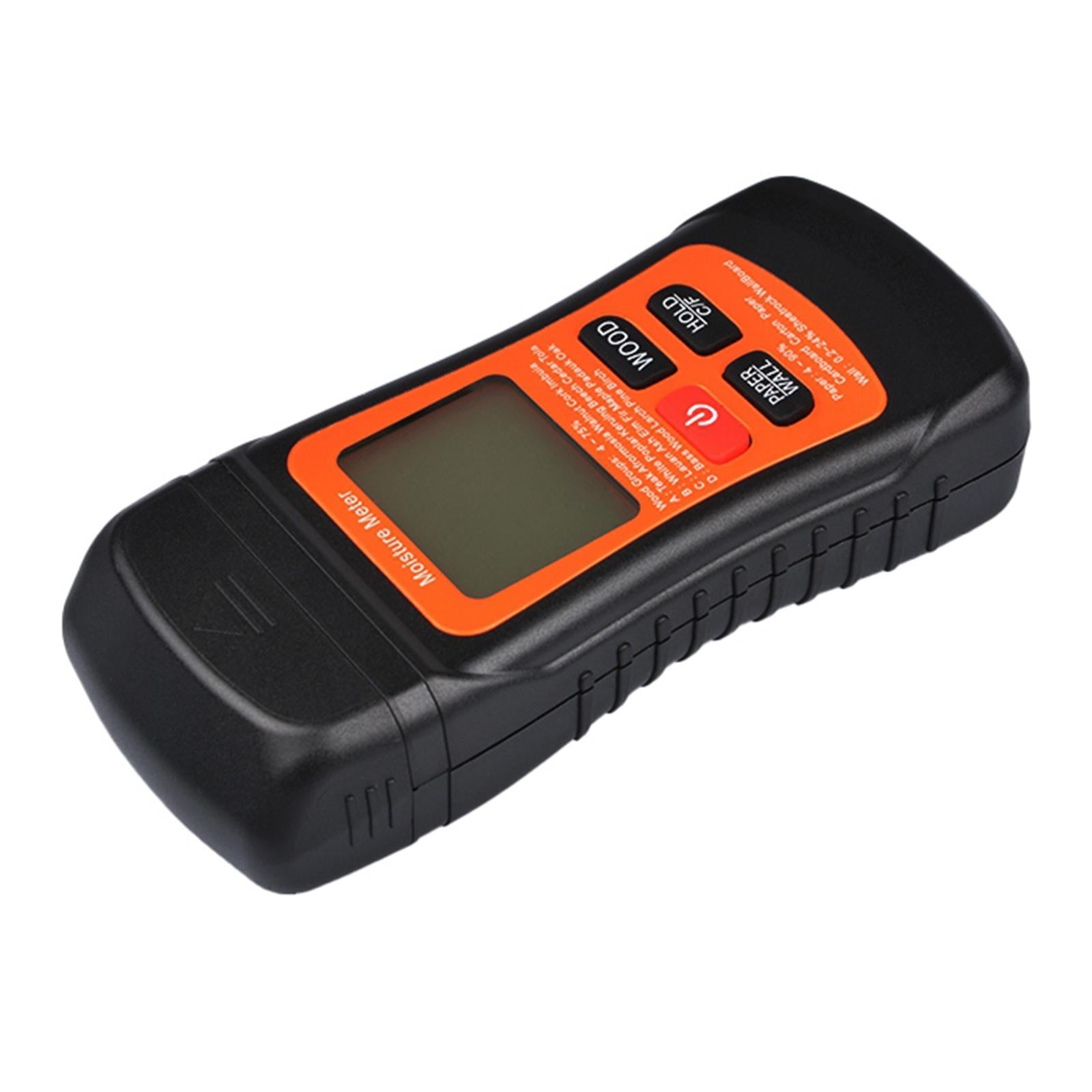2Pin Wood Moisture Meter Damp Tester 4 Modes for Walls Firewood Furniture