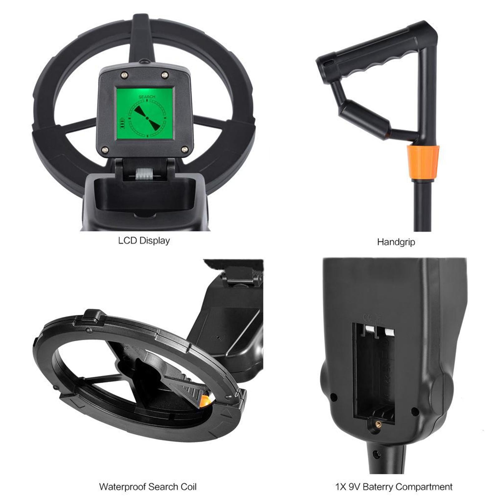 Metal Detector Gold Digger Finder Deep Sensitive Light Hunter w/ LCD Display