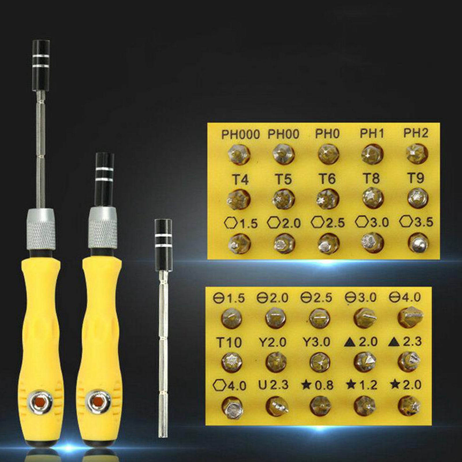Precision Screwdriver Set Computer Mobilephone Watch Glasses Repairing Yellow