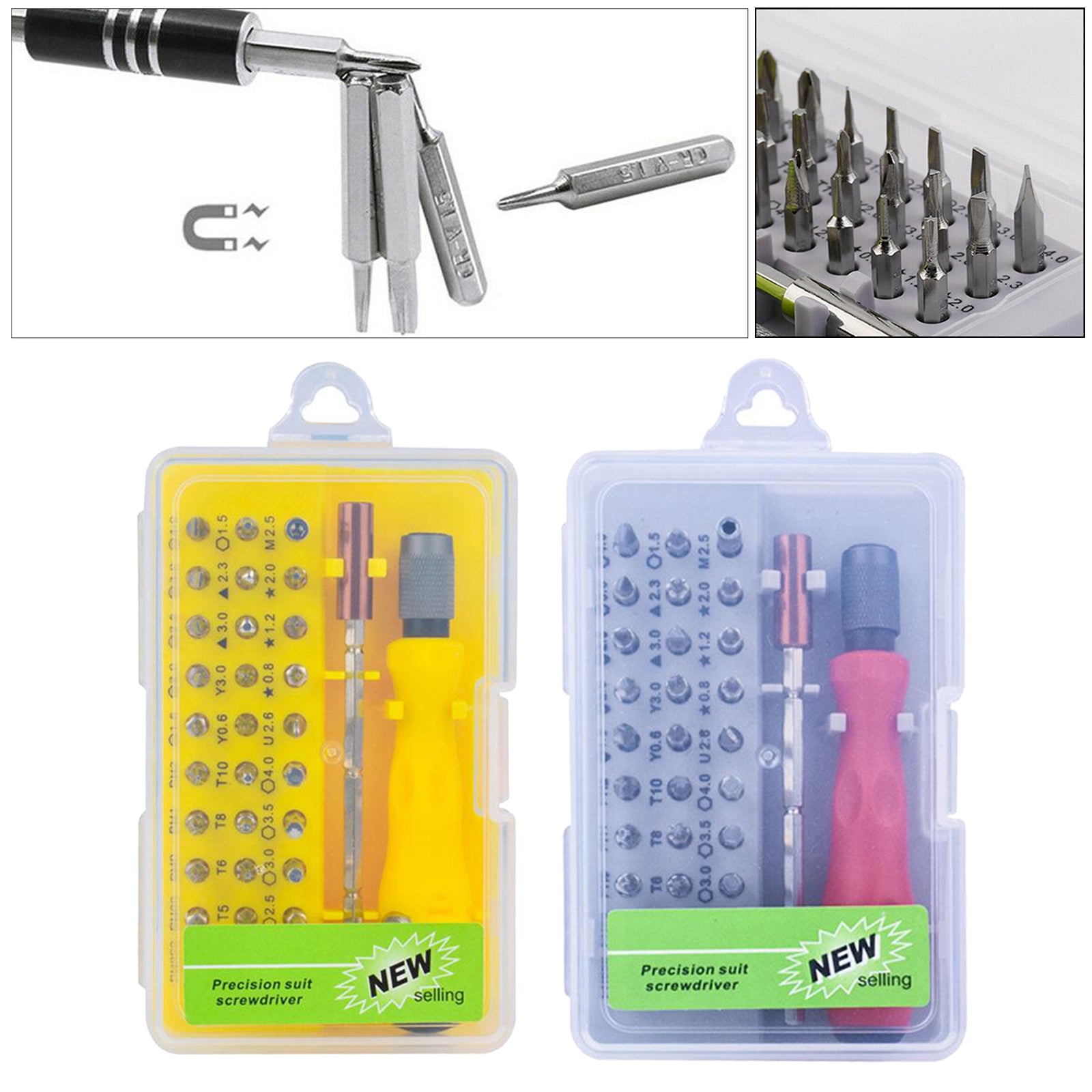 Precision Screwdriver Set Computer Mobilephone Watch Glasses Repairing Yellow