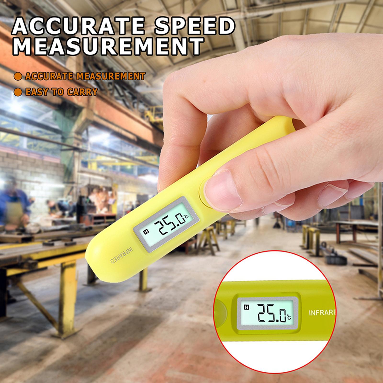 Digital LCD Infrared Thermometer No Touch Temperature Sensor Pen Light Green