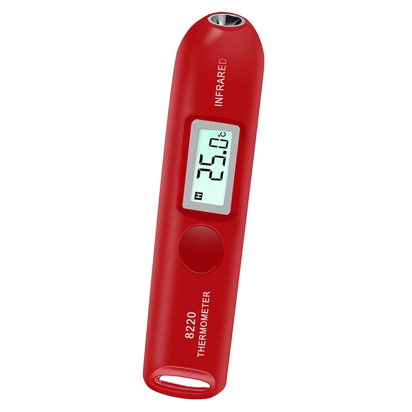 Digital LCD Infrared Thermometer No Touch Temperature Sensor Pen Red