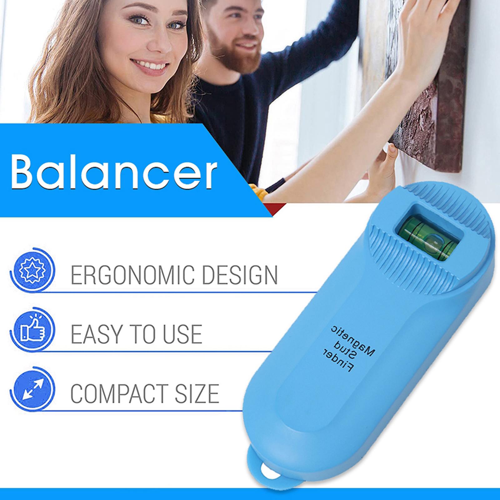 Magnetic Stud Finder Pocket Sized, Powerful Drywall Screw and Nail Locator Blue_C