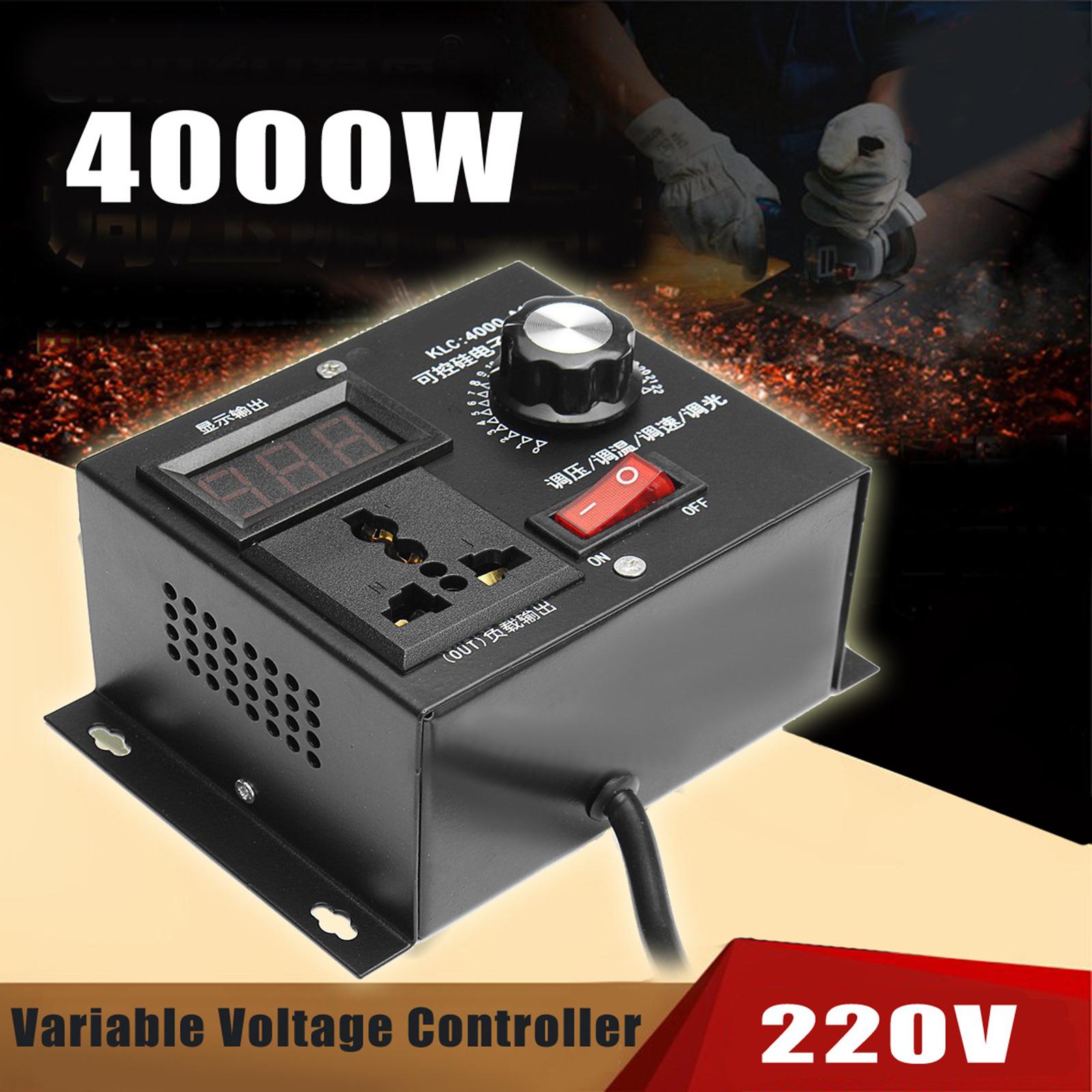 Fan Speed Controller AC220V 4000W Voltage Regulator Motor Speed Controller