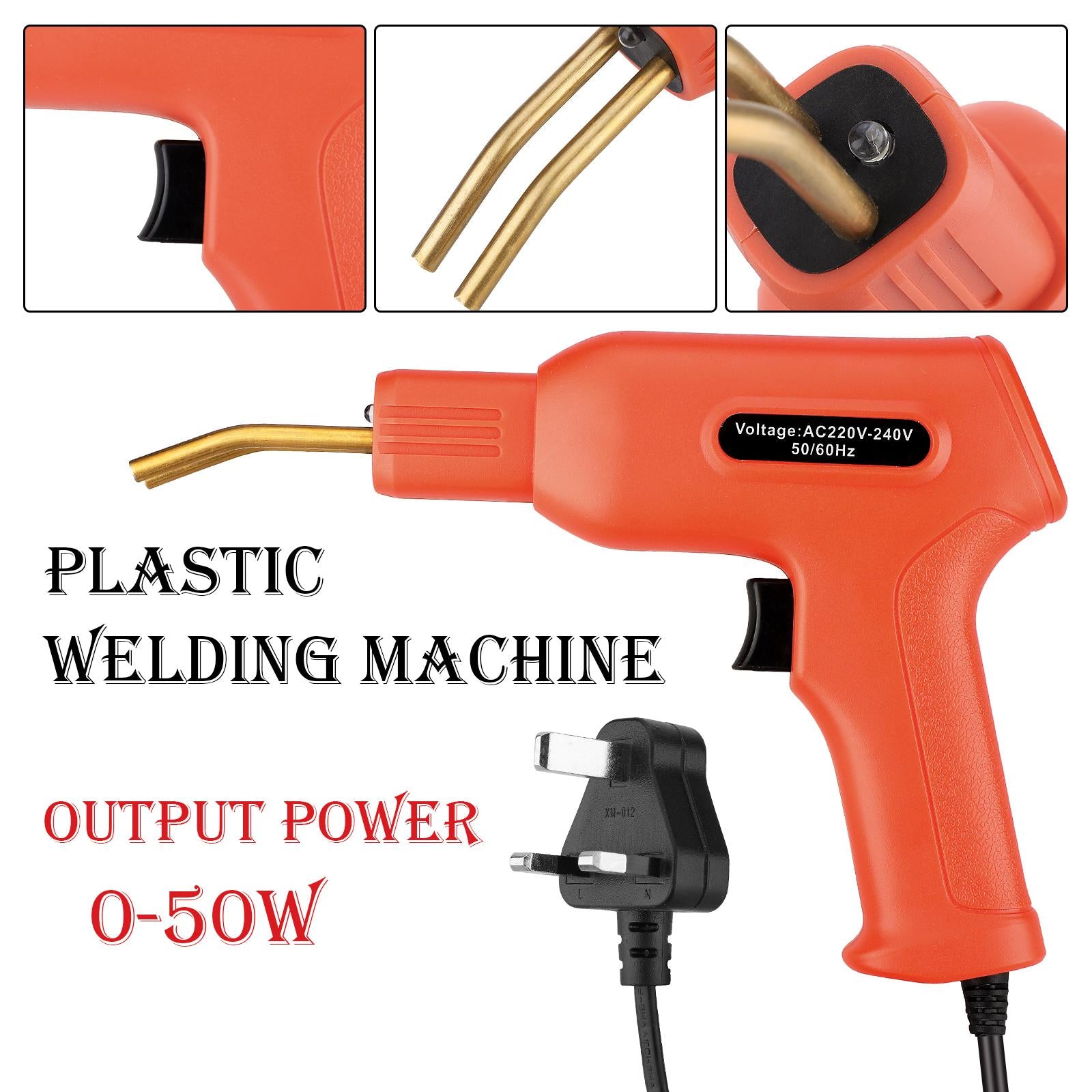 50W Repair Plastic Welder Repairing Welder Gun Wave Flat Staple UK Plug