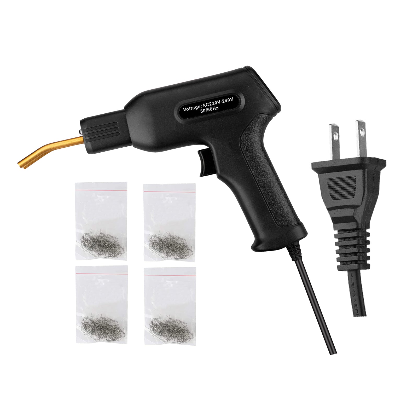 Handy Hot Stapler Welder Welder Gun Wave Flat Staple Kit Garage Tool 110V Black