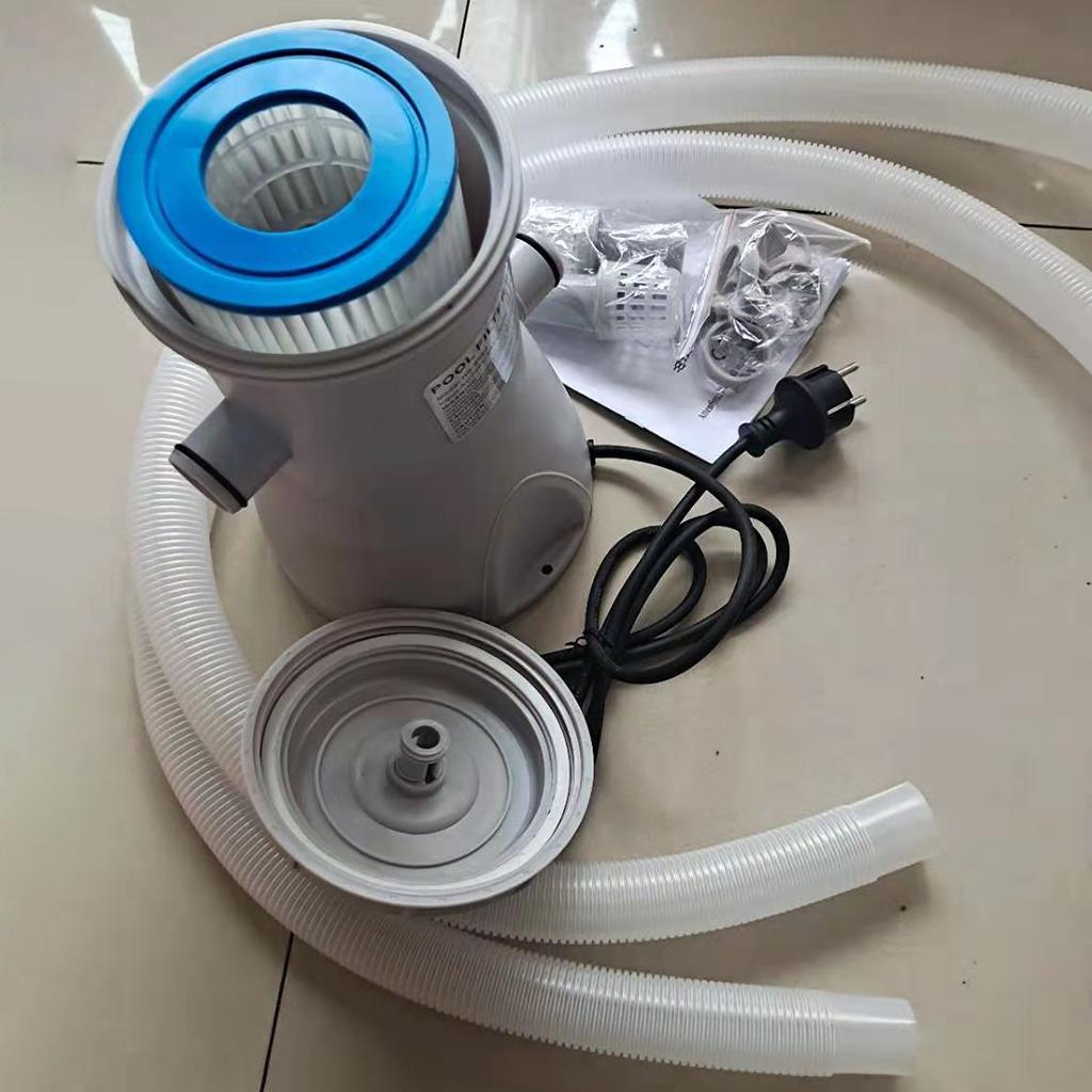 600 Gallons Swimming Pool Cartridge Filter Pump Kit with Accessory Plug: US