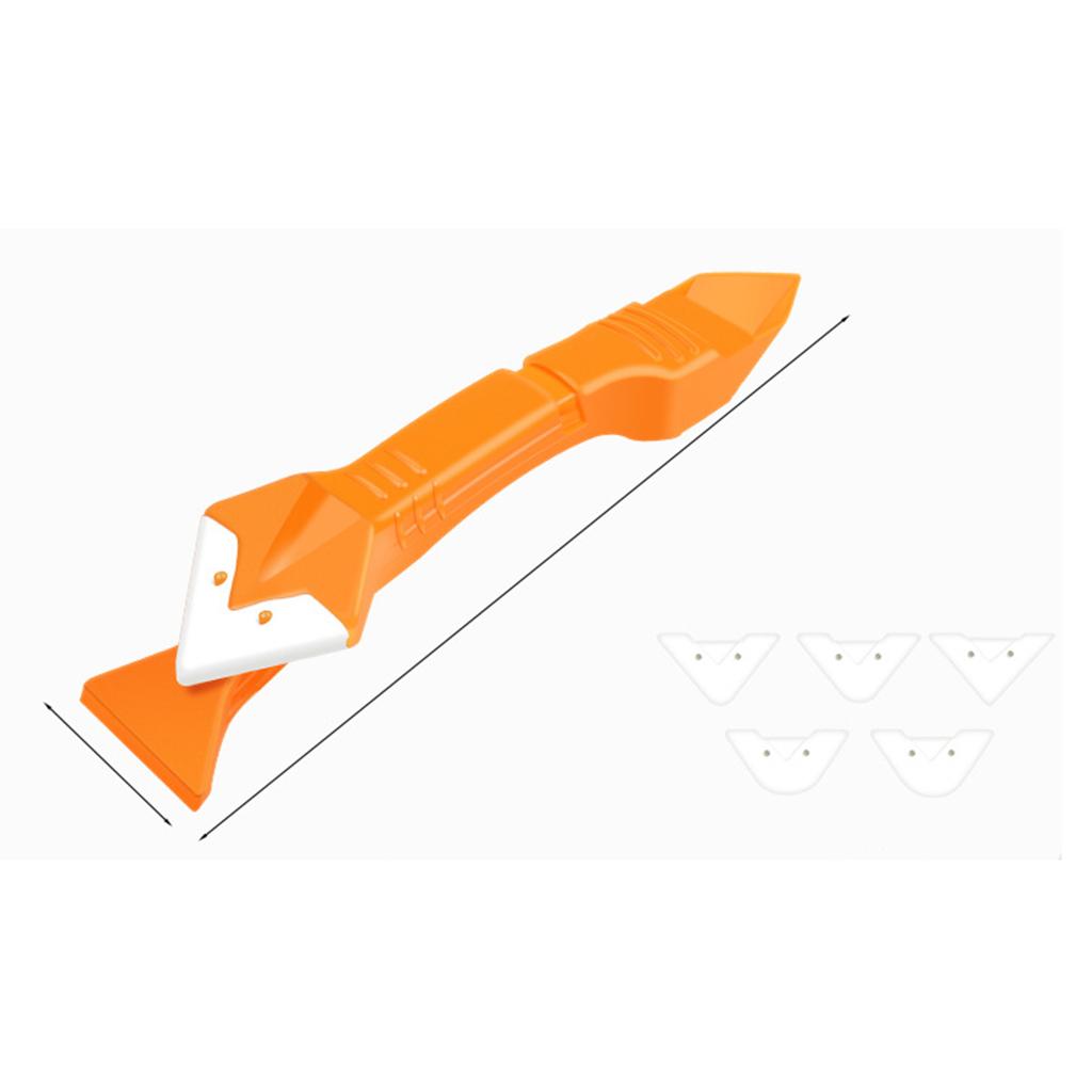 Glass Cement Scraper Tool Caulking Finishing Sealant Grout Remover Yellow