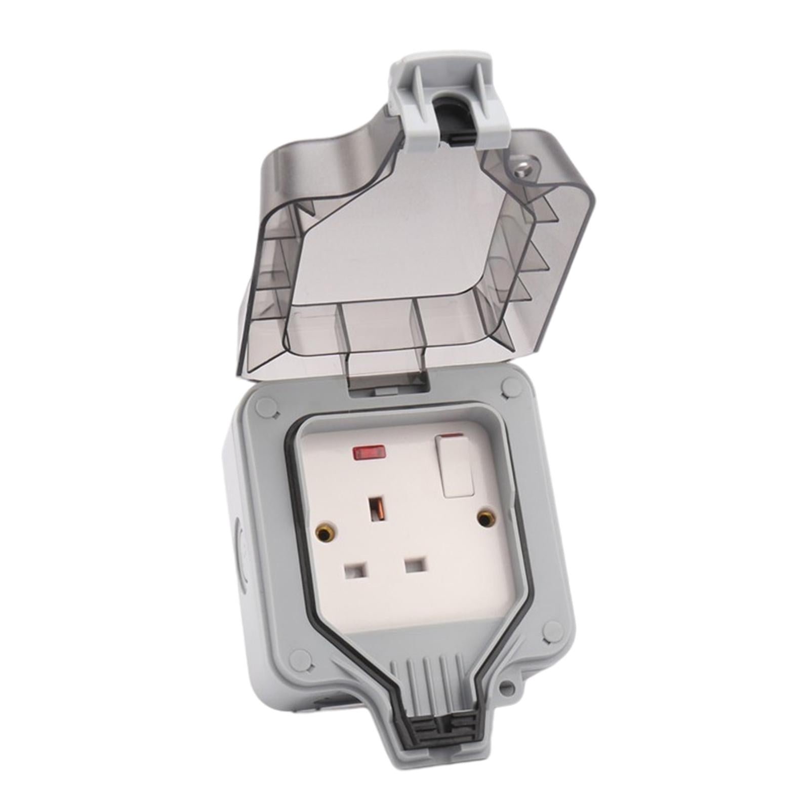 Outdoor Wall Socket Outlet Receptacle Outlet Switch Socket Park for Garage 1 Switch with Light