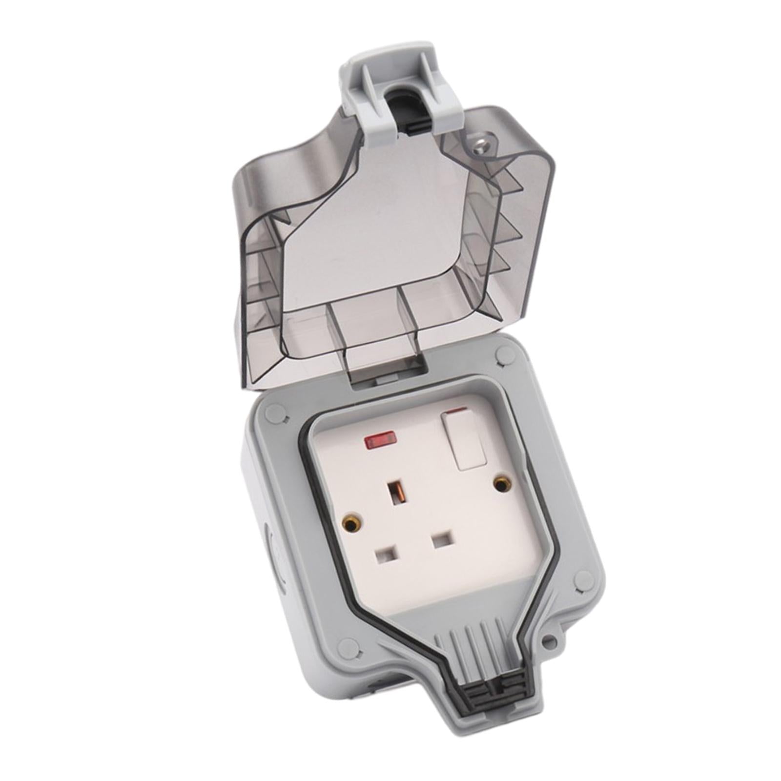 Outdoor Wall Socket Outlet Receptacle Outlet Switch Socket Park for Garage 1 Switch with Light