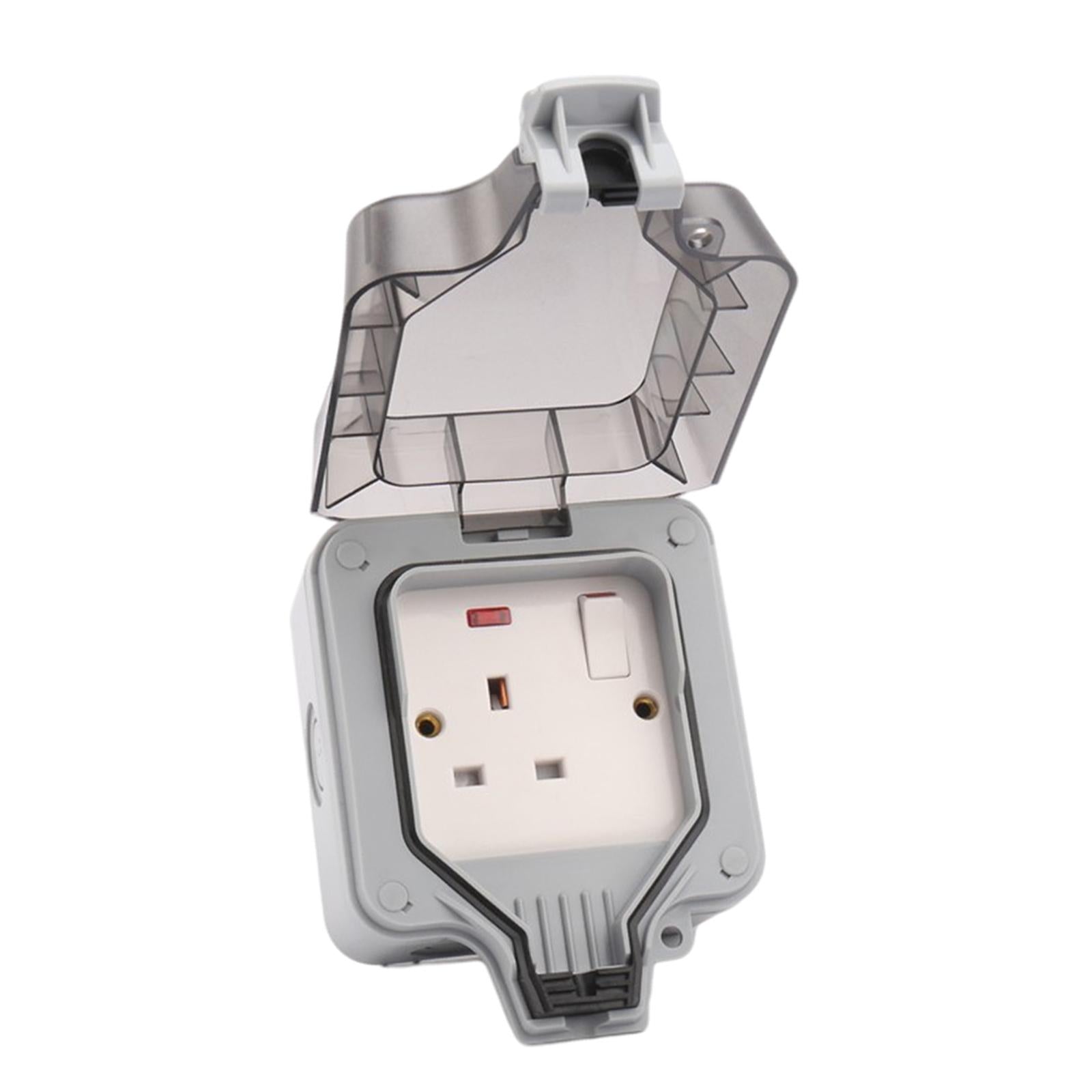 Outdoor Wall Socket Outlet Receptacle Outlet Switch Socket Park for Garage 1 Switch with Light