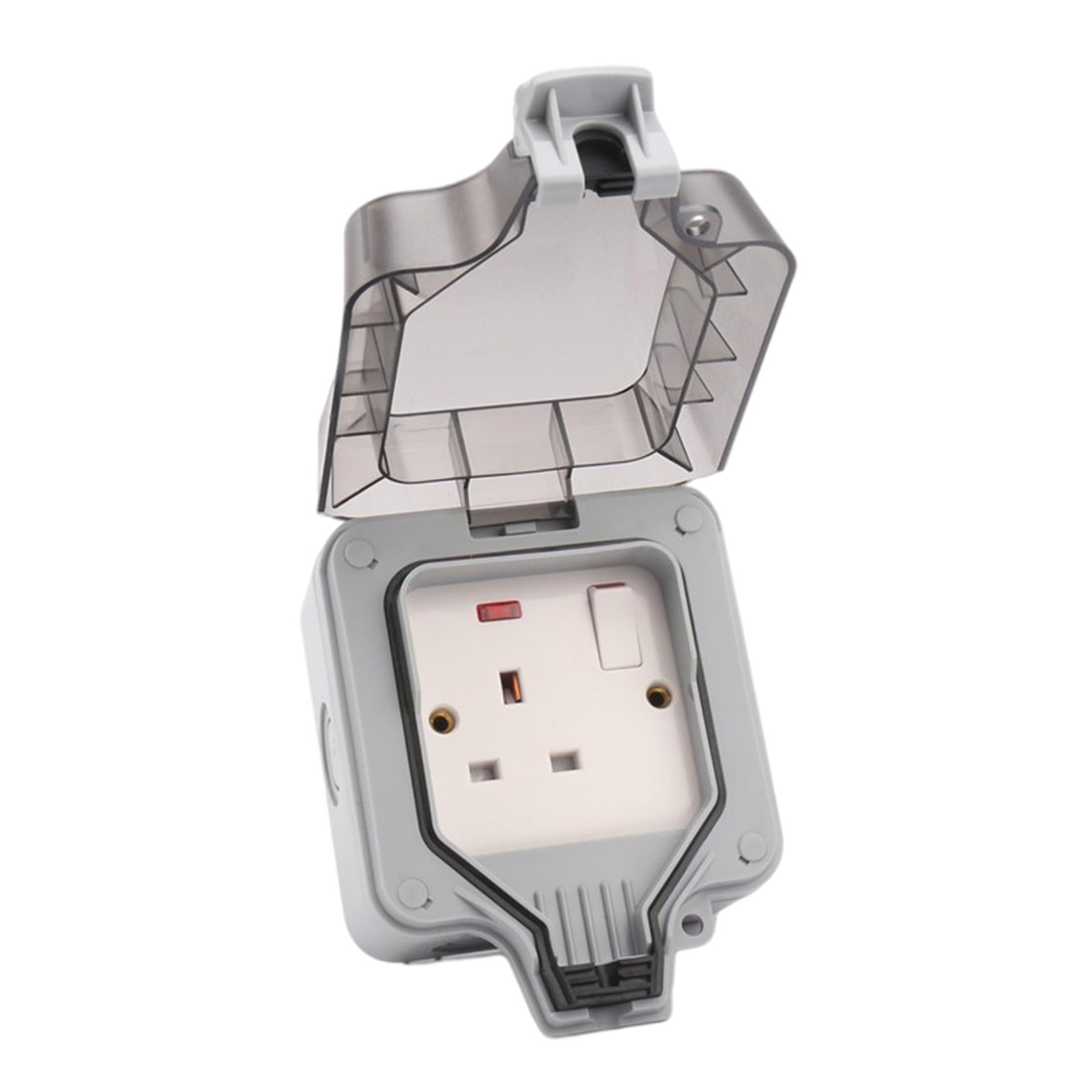 Outdoor Wall Socket Outlet Receptacle Outlet Switch Socket Park for Garage 1 Switch with Light