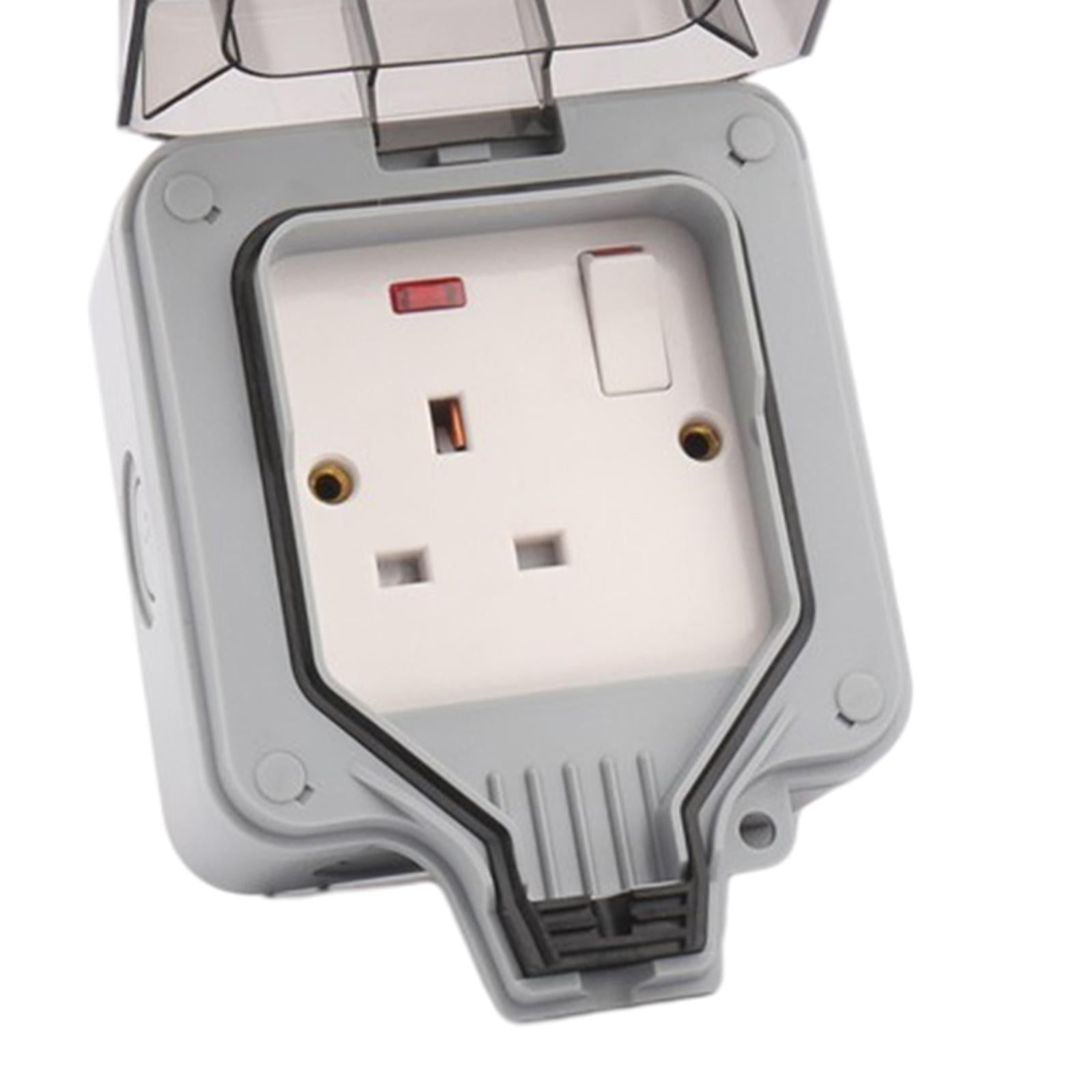 Outdoor Wall Socket Outlet Receptacle Outlet Switch Socket Park for Garage 1 Switch with Light