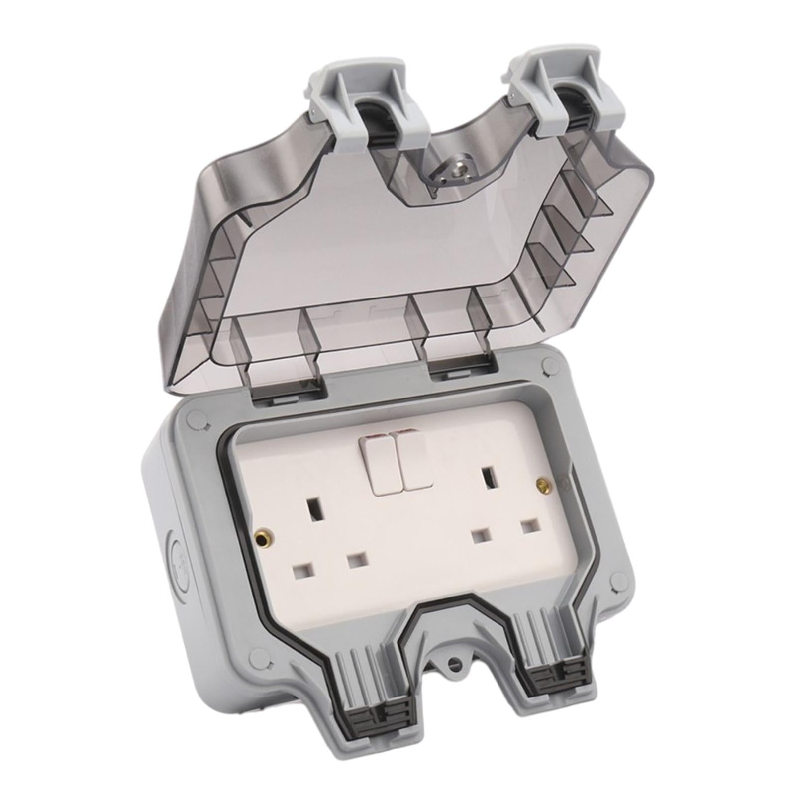 Outdoor Wall Socket Outlet Receptacle Outlet Switch Socket Park for Garage 2 Switch