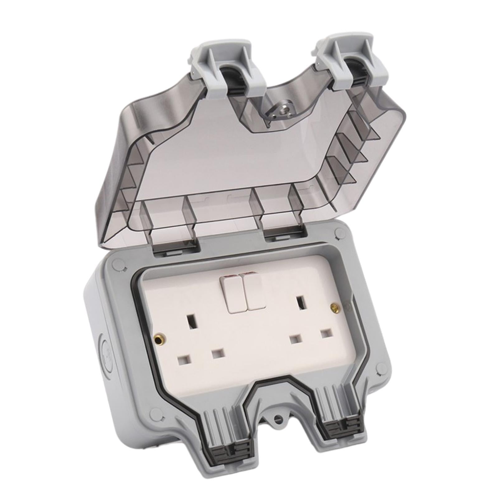 Outdoor Wall Socket Outlet Receptacle Outlet Switch Socket Park for Garage 2 Switch