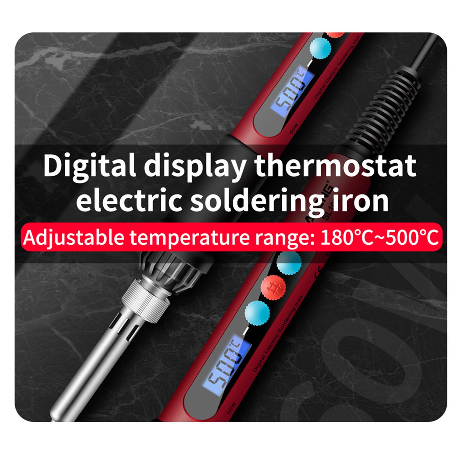 60W Temperature Adjustable Electric Soldering Iron Weld Tin Welding Pen SL103 US 18Set