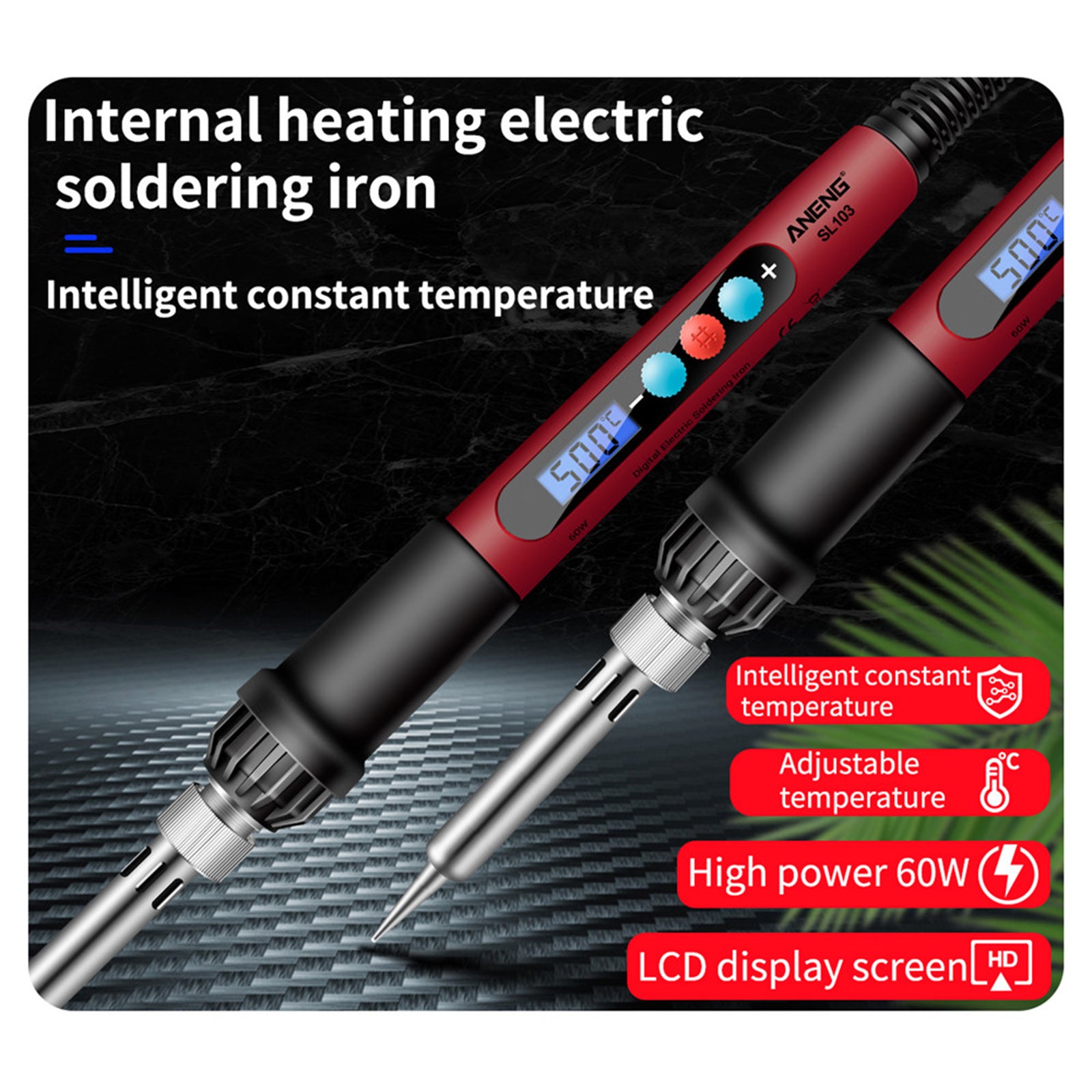 60W Temperature Adjustable Electric Soldering Iron Weld Tin Welding Pen SL103 US 18Set