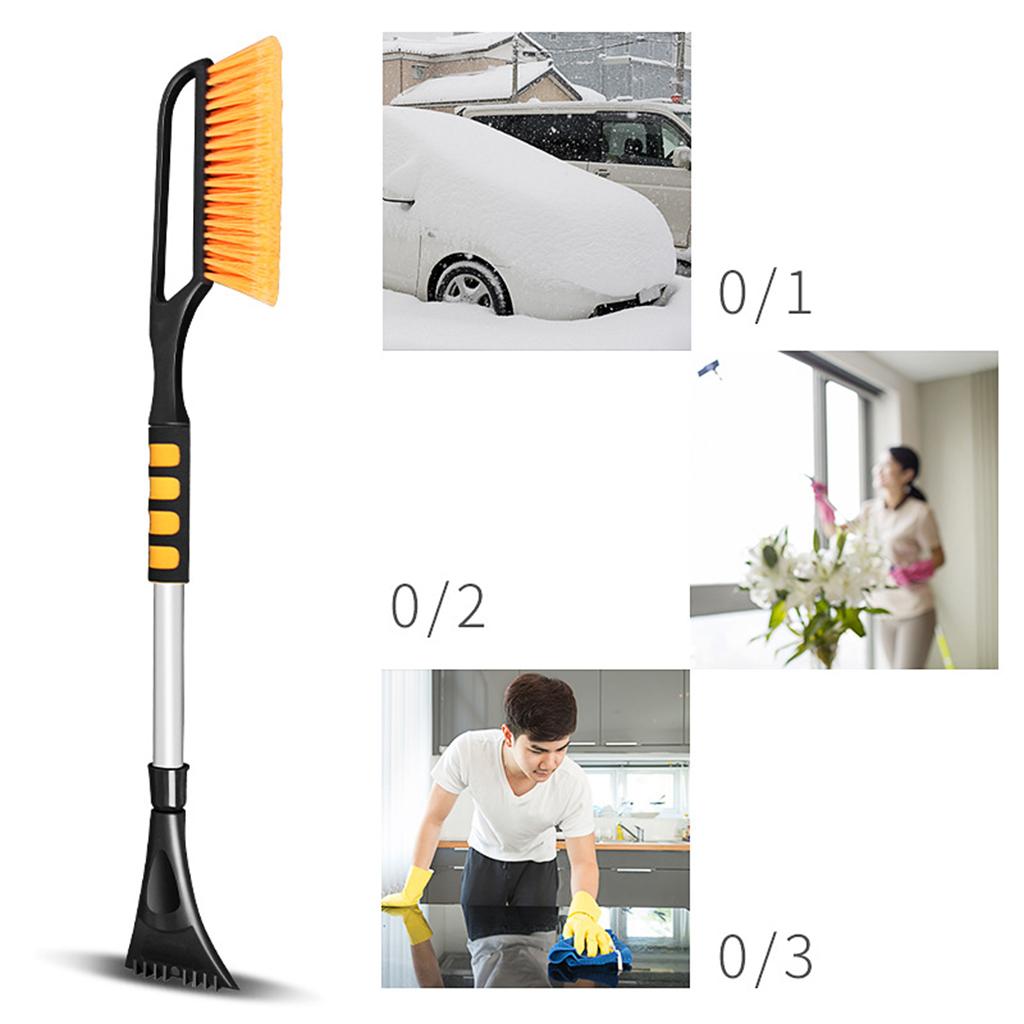 Auto Snow Removal Brush Frost Ice Scraper for Home Car Truck SUV Windshield Orange