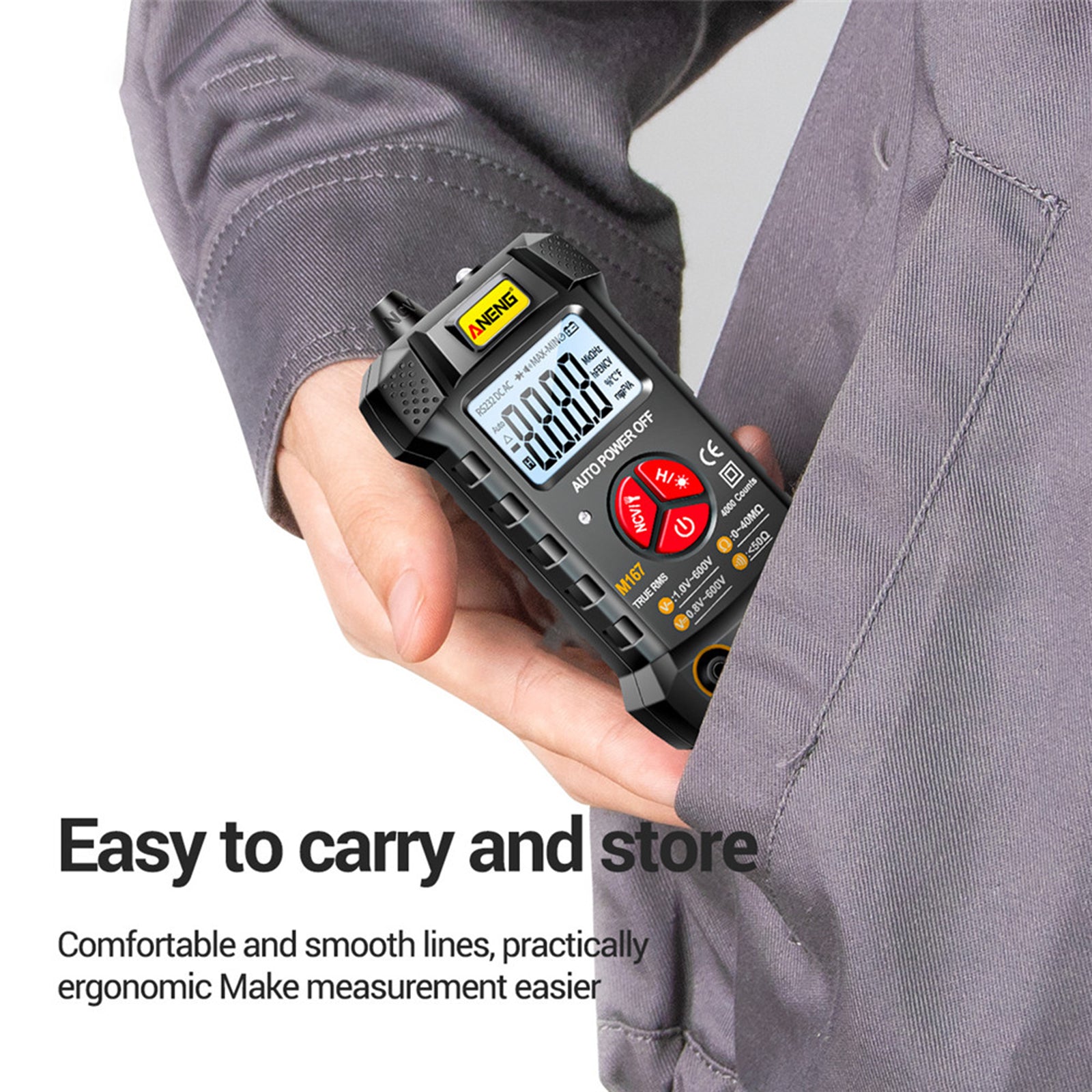 Handheld Multifunction Multimeter AC DC Resistance Tester Meter for Current