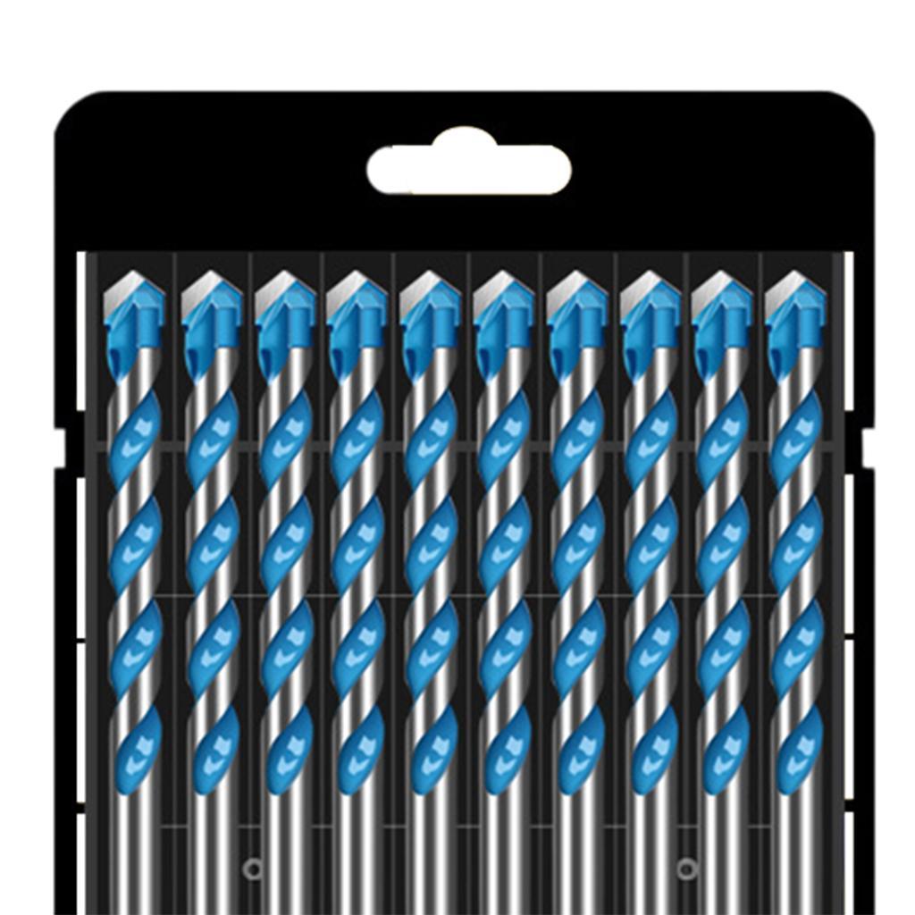 Multifunctional Drill Bits Set Alloy Steel for Porcelain Marble Hole Opener 8mm 10pcs