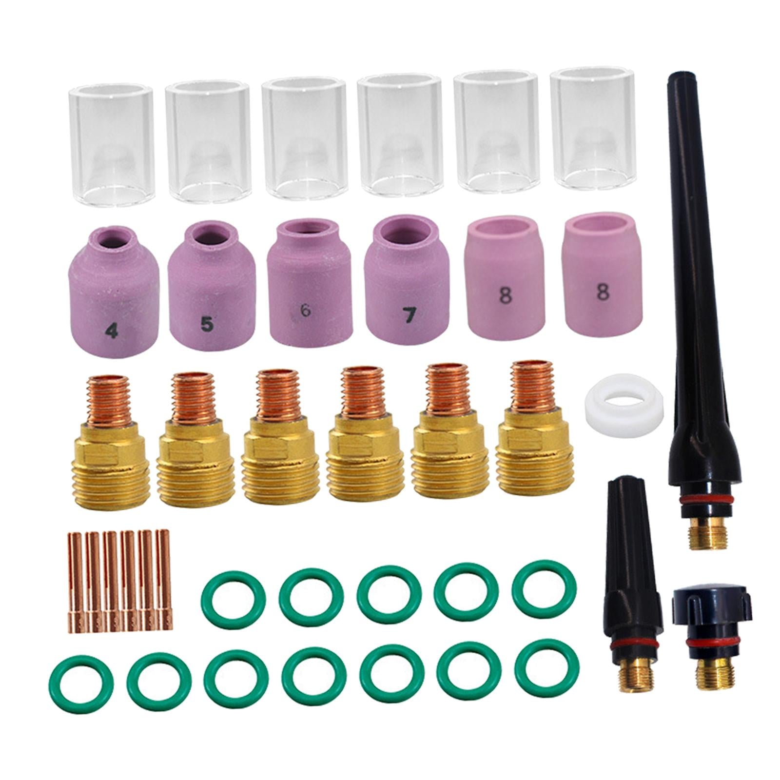 40 Pieces TIG Welding Torch Consumables Accessories for WP-17/18/26 Series