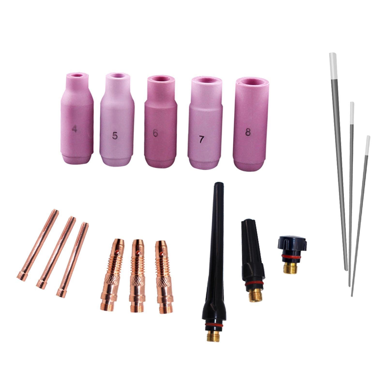 17Pcs TIG Welding Torch Gas Lens Collets Body Accessories for WP-17/18/26