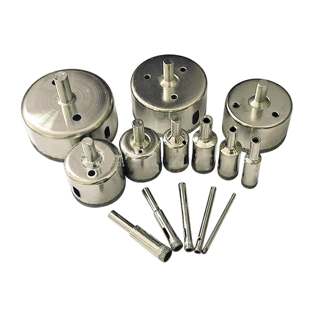 14 Pieces Diamond Tool Drill Bit Hole Hole Saw for Fiberglass Granite Marble