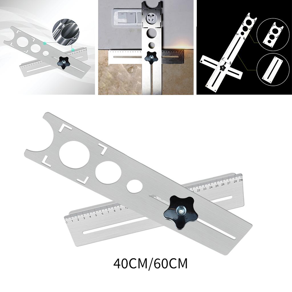 Universal Ceramic Tile Hole Locator DIY Set Hand Tools for Plastic Ceramics 40x7.5cm