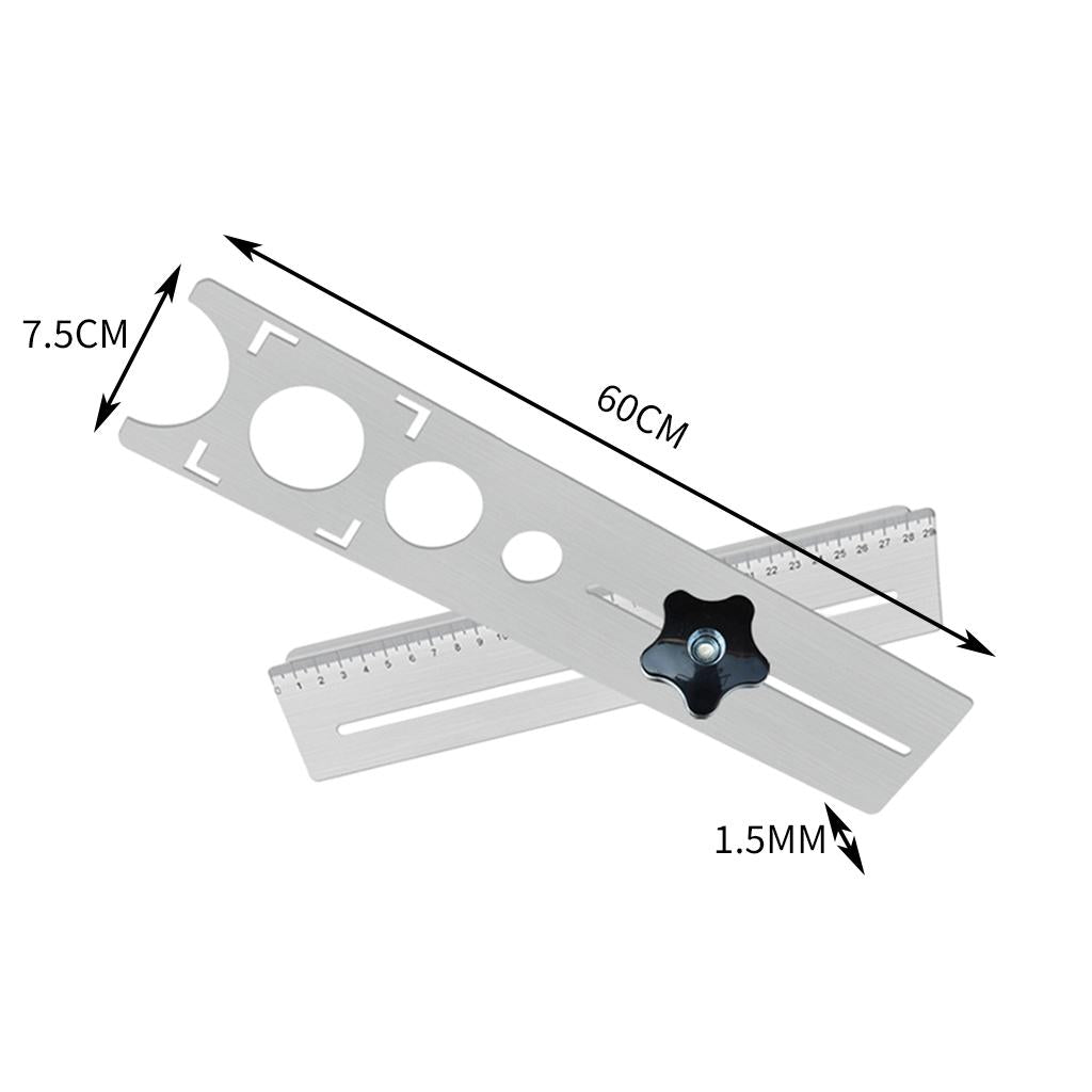Universal Ceramic Tile Hole Locator DIY Set Hand Tools for Plastic Ceramics 60x7.5cm