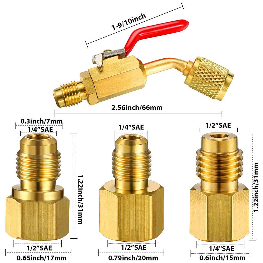 Air-Conditioner Refrigerated Cabinet Angle Compact Ball Valve, for Manifolds