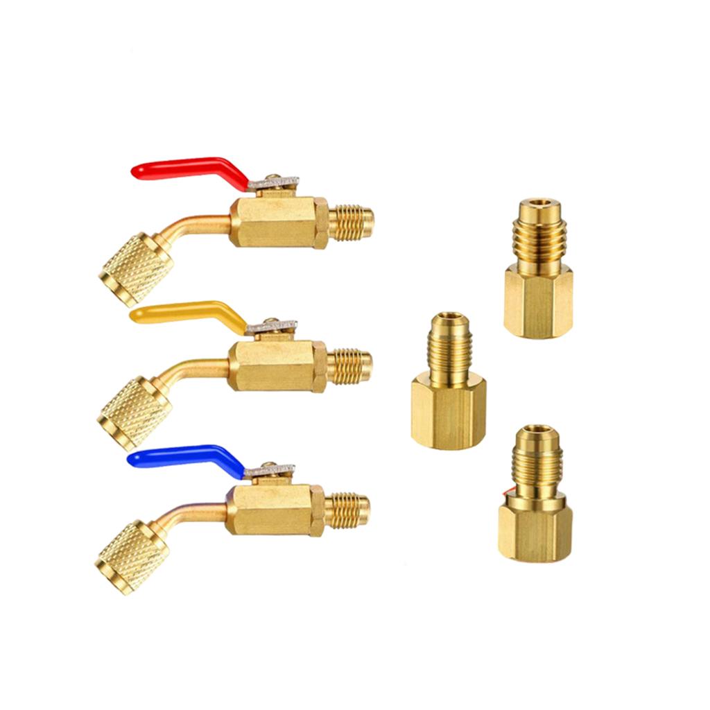 Air-Conditioner Refrigerated Cabinet Angle Compact Ball Valve, for Manifolds