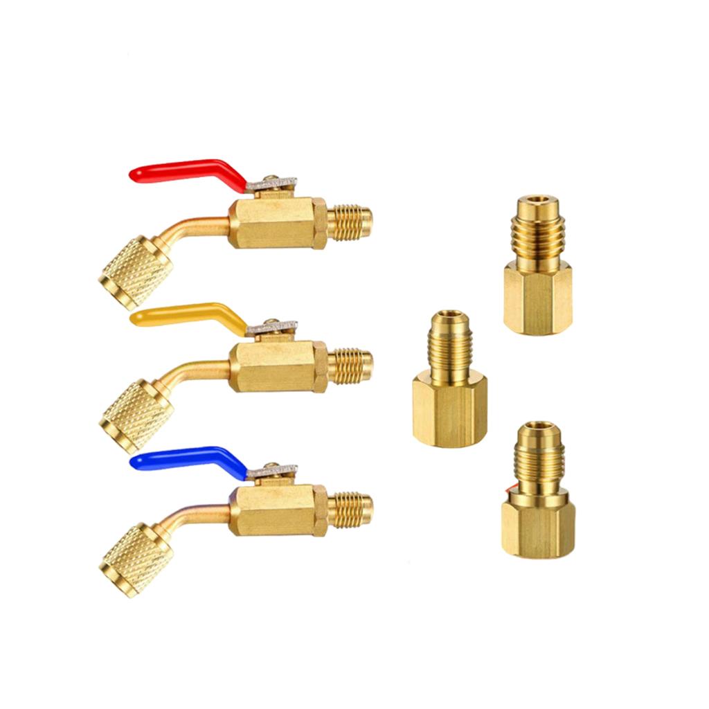 Air-Conditioner Refrigerated Cabinet Angle Compact Ball Valve, for Manifolds