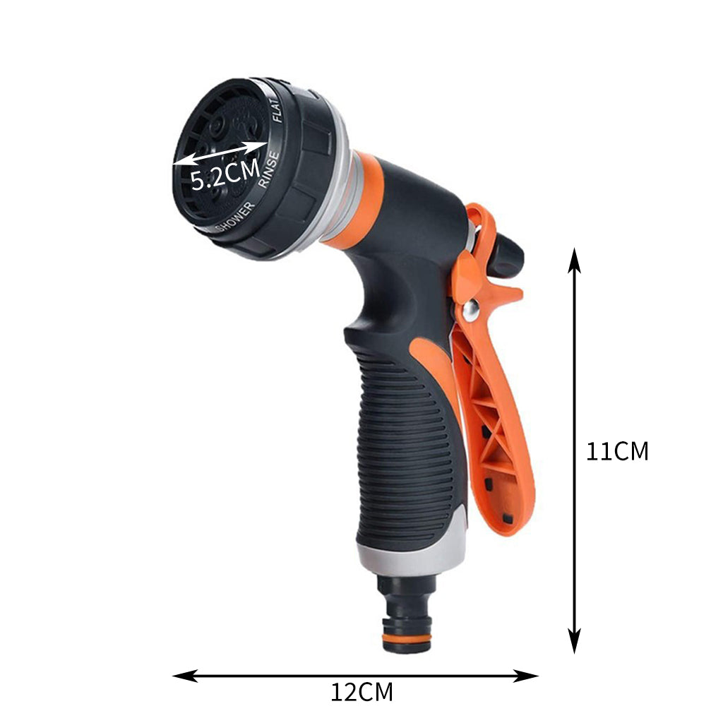 Water Nozzle Sprayer,Heavy Duty,Adjustable 8 Patterns Clean for Car Wash