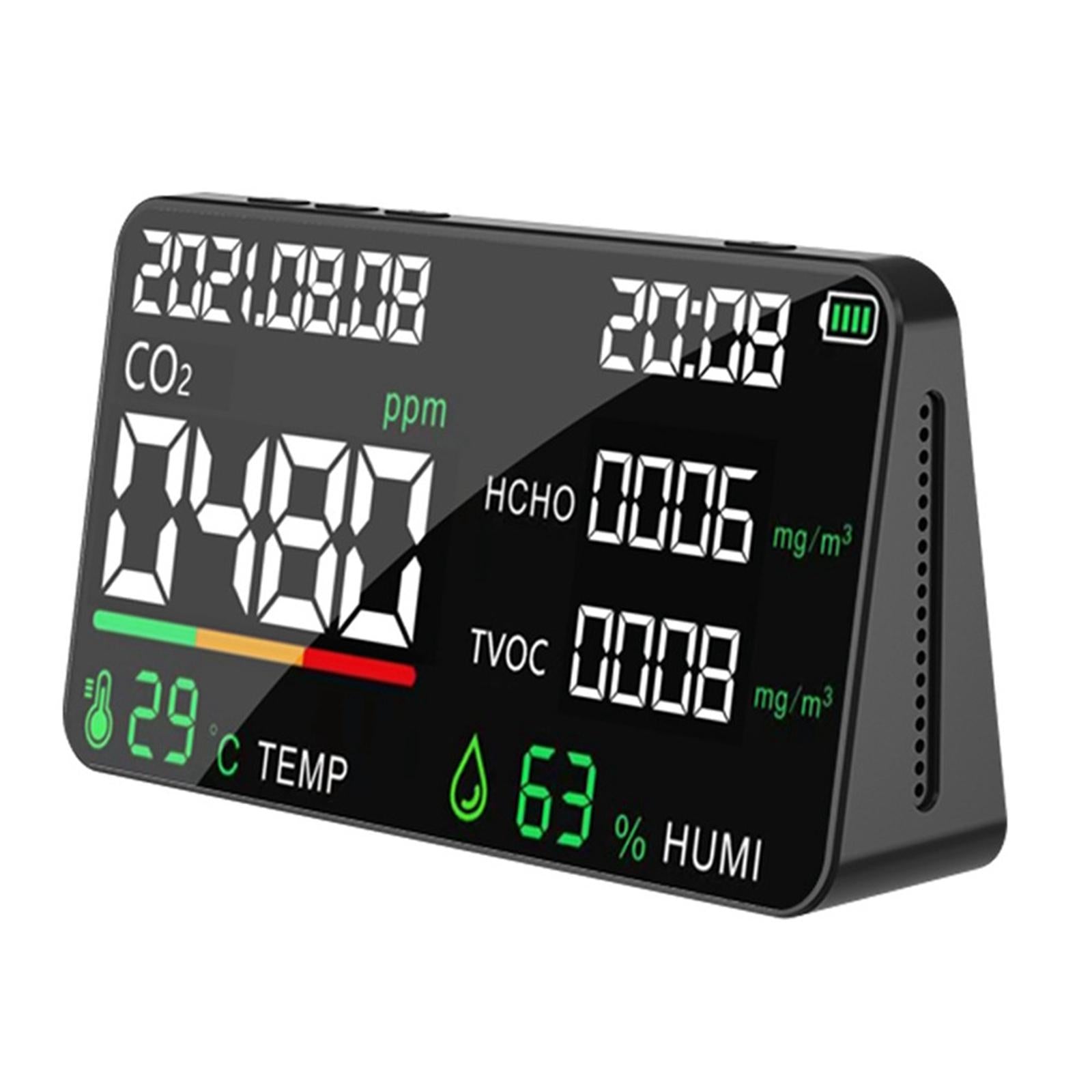 Multi-Function CO2 Meter Gas Detector Measuring Tool for Home Indoor Office Black