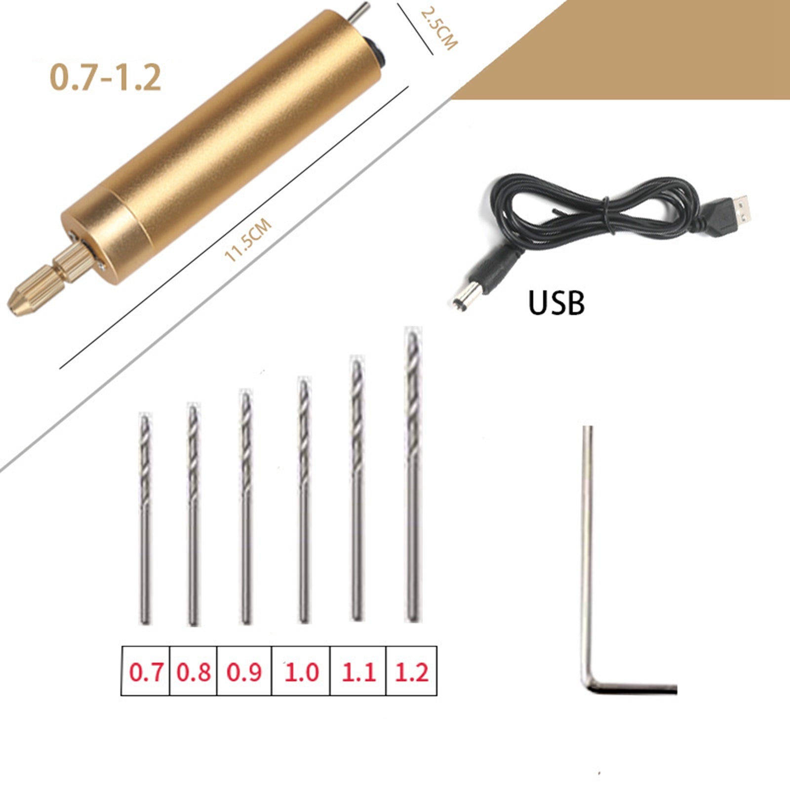 Electric Hand Drill Repair Improvement Rechargeable Multifunction for Travel 6pcs