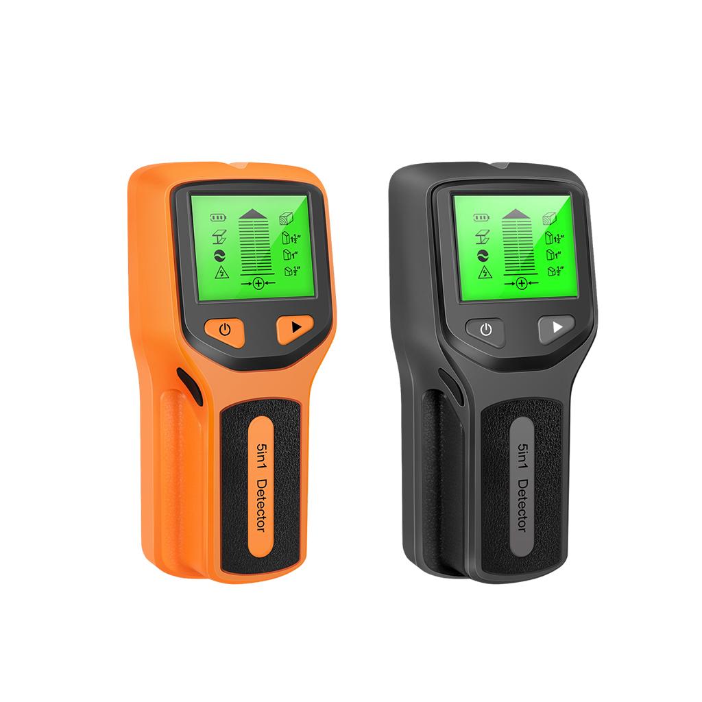 5 in 1 Stud Finder Wood Metal Pipe Wire Wall Sensor Scanner LCD Detector Orange