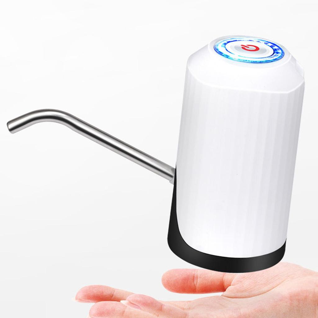 Electric Water Pump USB Rechargeable Gallon Bottle Dispenser Pump Portable White