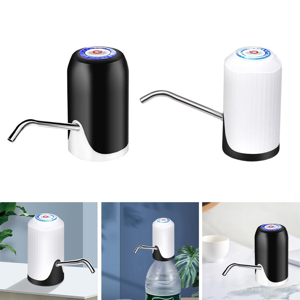 Electric Water Pump USB Rechargeable Gallon Bottle Dispenser Pump Portable White