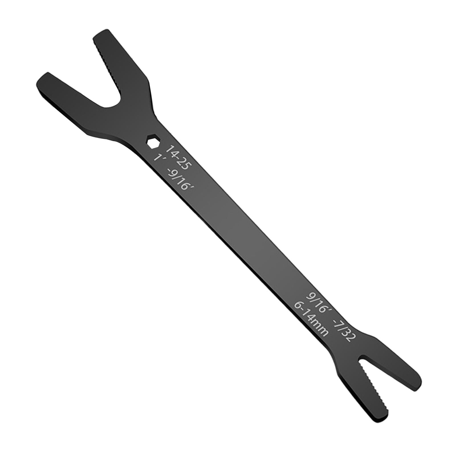 Universal Spanner 6-25mm Steel Double Open Ends for Bike Car Repair Tool Black