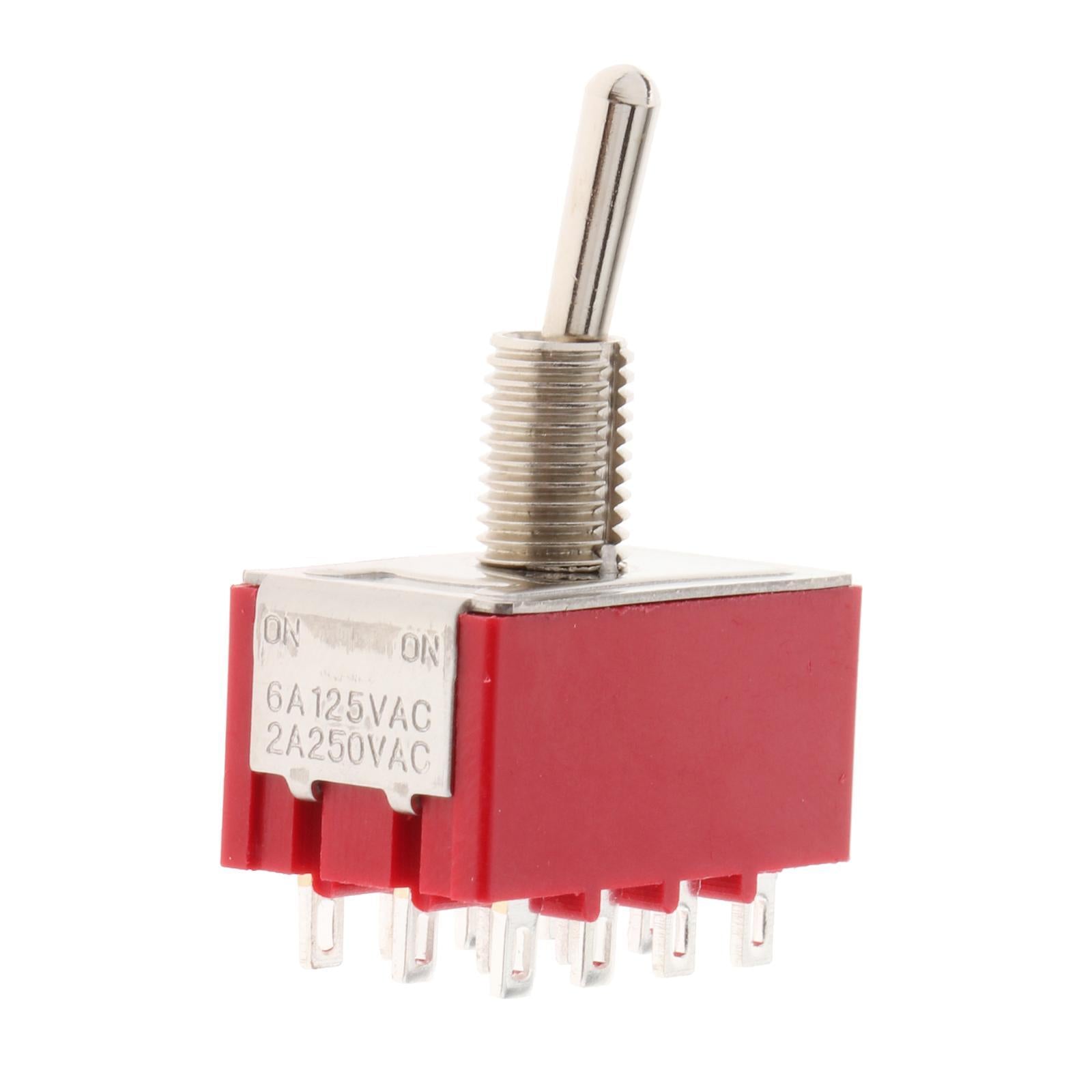 Mini 12Pin 2/3 Position Toggle Switch Easy to Install for Auto Car MTS-402
