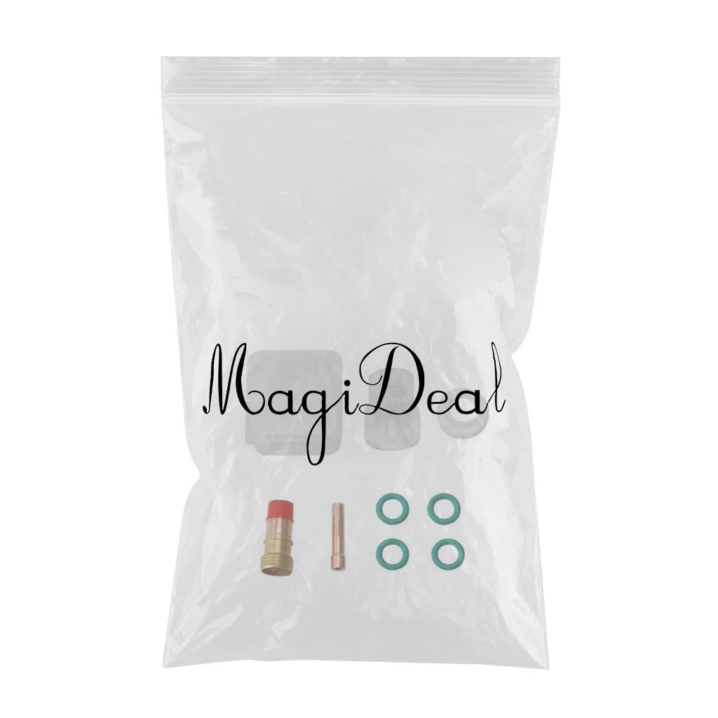 8x 3.2mm #12 Pyrex Glass Cup Kit Gas Lens Kit for WP-17 WP-18 WP-26