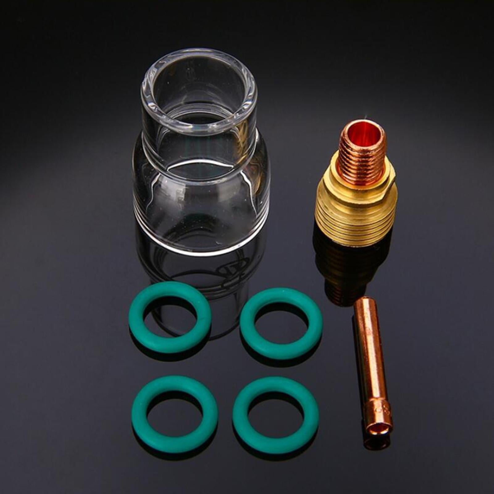 8x 3.2mm #12 Pyrex Glass Cup Kit Gas Lens Kit for WP-17 WP-18 WP-26