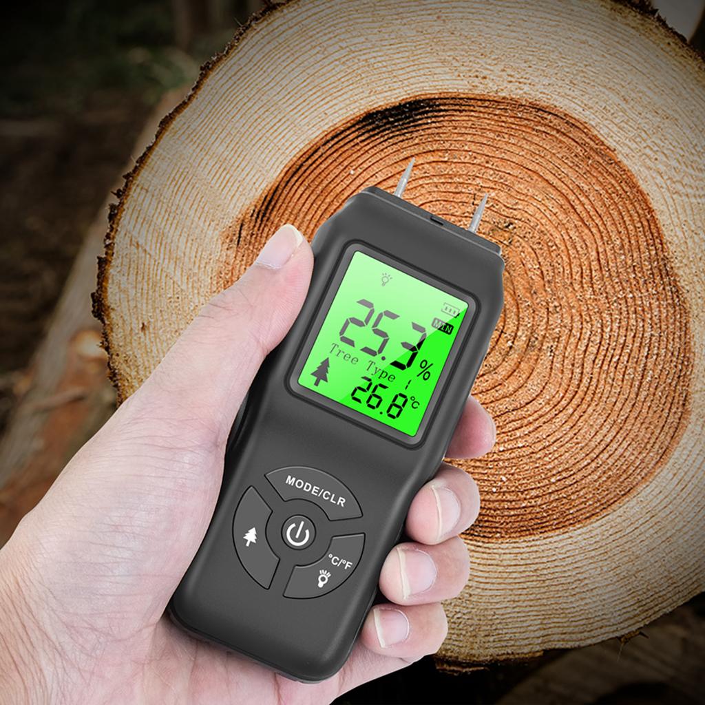 Wood Moisture Meter Digital Moisture Mold Detector Tester for Firewood Wood