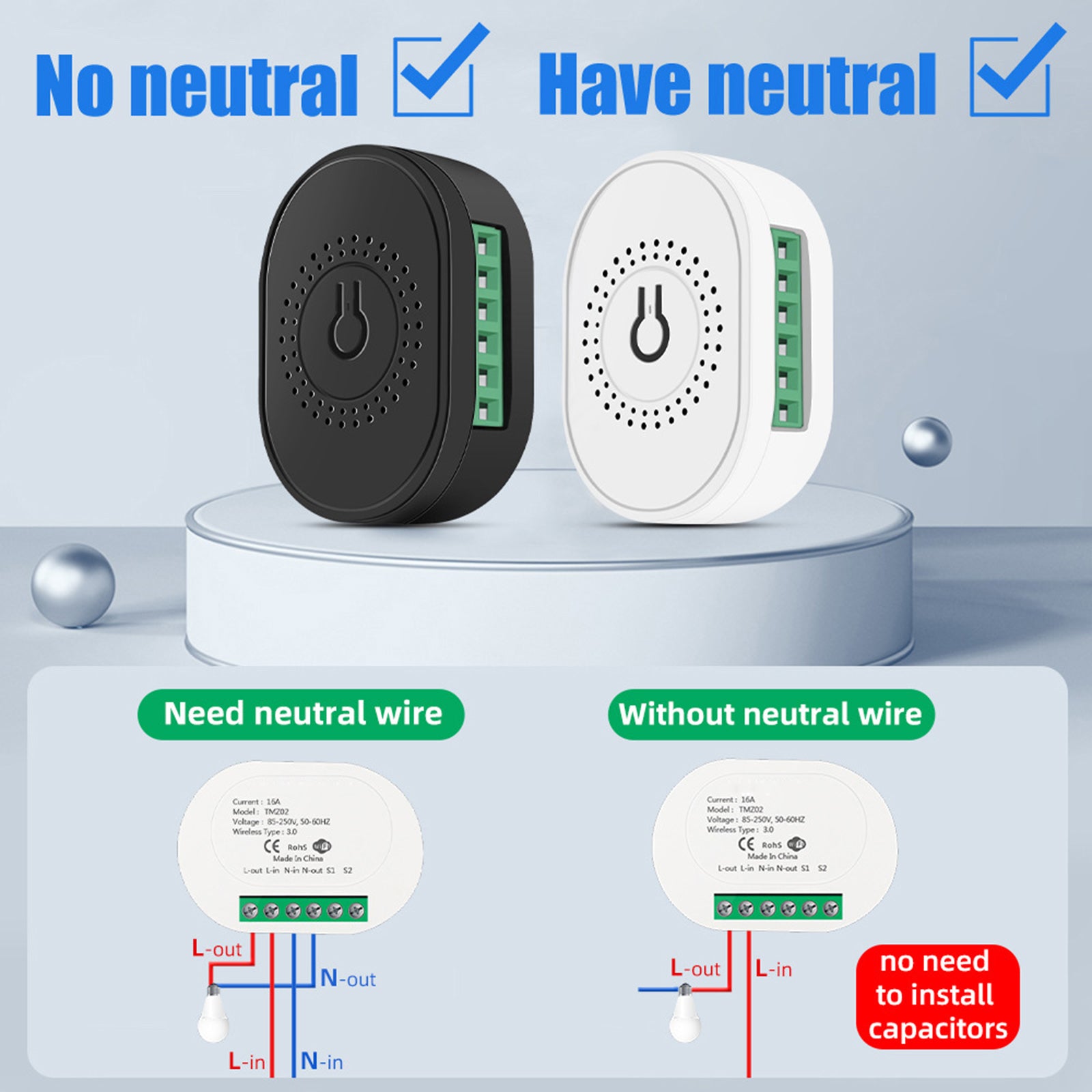 DIY Relay Switch Home Automation modules for Smart Speakers Alexa  White