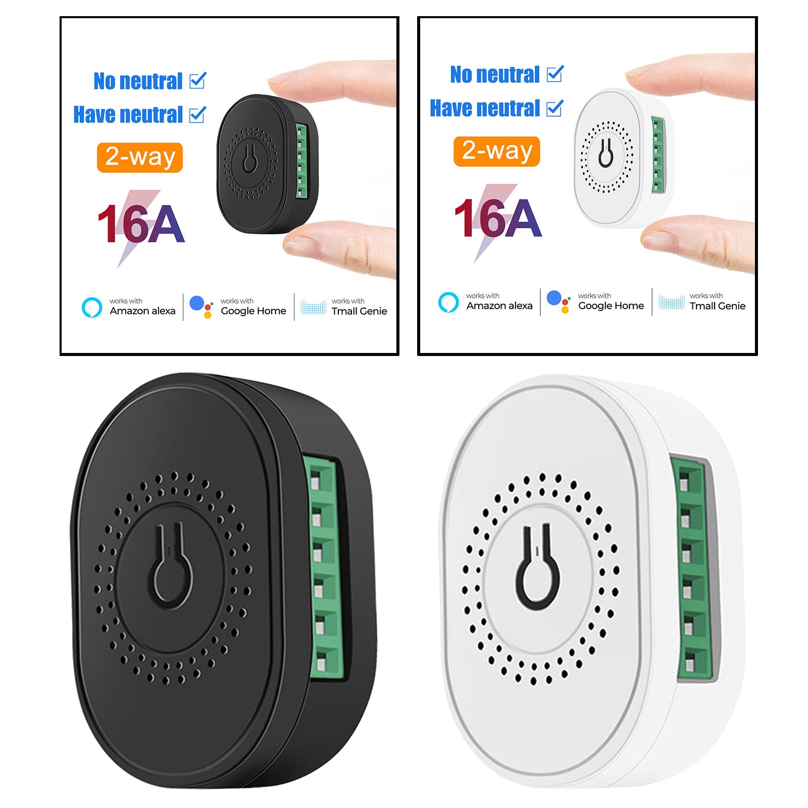 DIY Relay Switch Home Automation modules for Smart Speakers Alexa  White