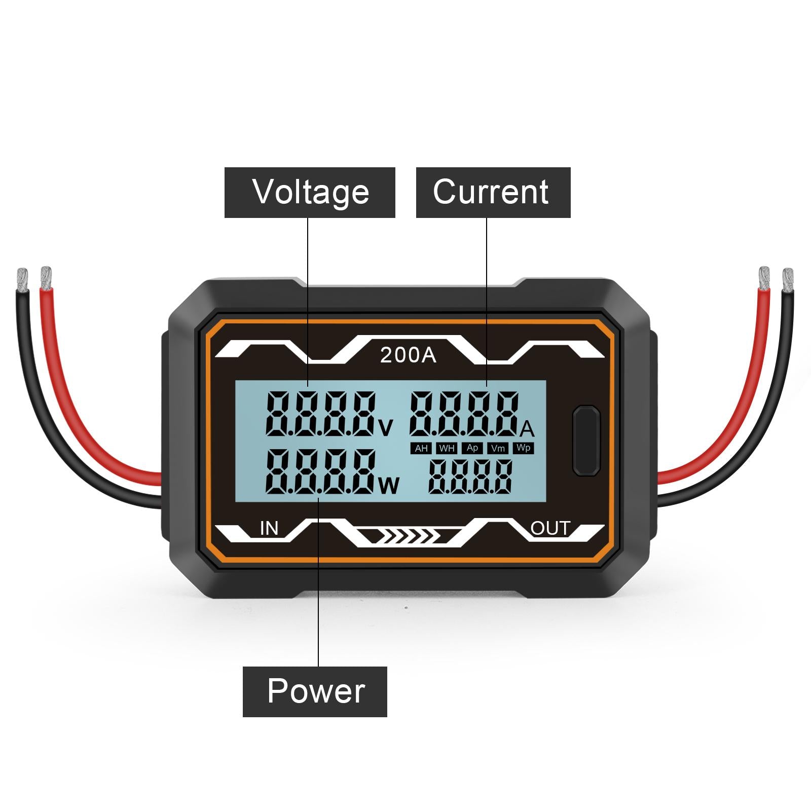 High Precision Watt Meter Multifunctional Tester Power Consumption Meter 200A