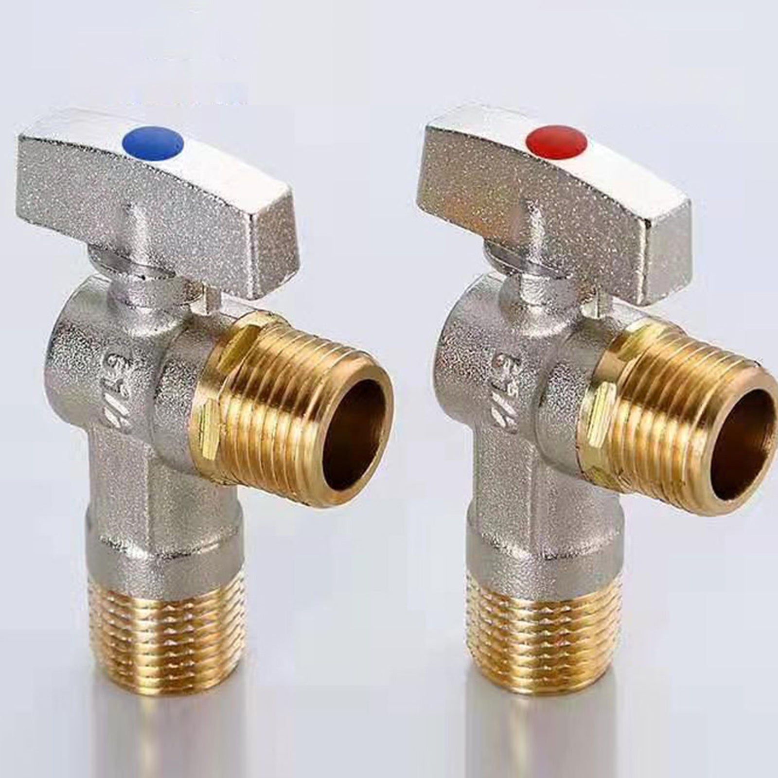 G1/2'' Flow Angle Value Water Shut Off Angle for Bathroom Toilet  Red