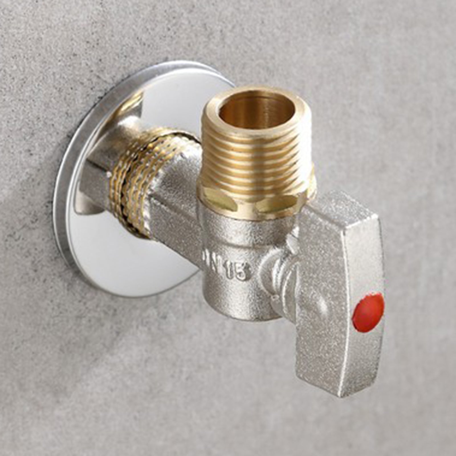 G1/2'' Flow Angle Value Water Shut Off Angle for Bathroom Toilet  Red