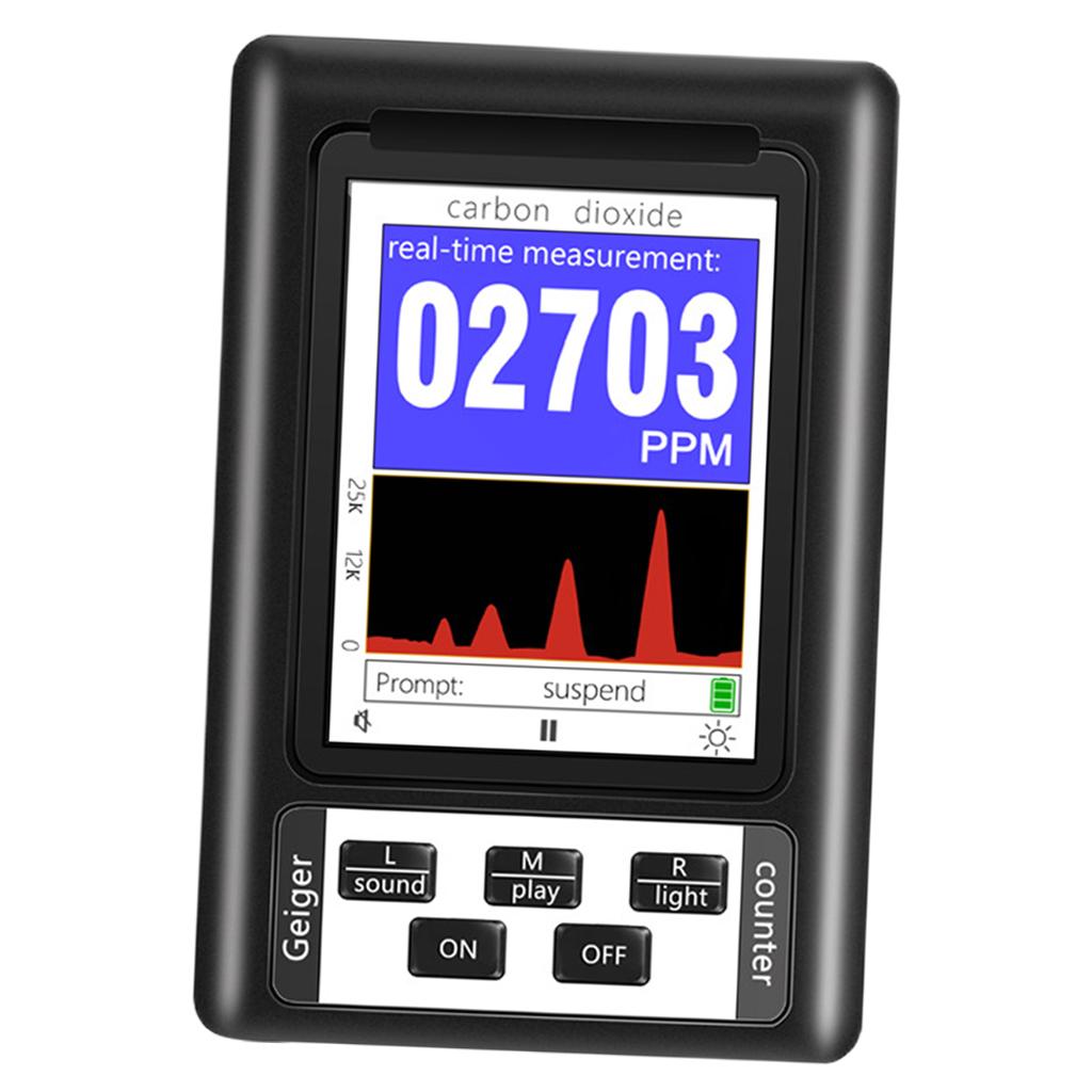 Intelligent Air Quality Monitor Portable Professional for Household Home Black